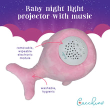 Load image into Gallery viewer, Cacchino's Baby Taylor Pink Soother Sleep Aid & Night Light Sound Machine with Cry Sensor and White noise