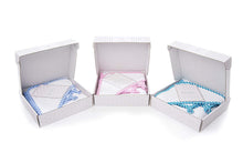 Load image into Gallery viewer, Large Hooded Towel with Gingham Trim and Washcloth - Gift Set for Kids