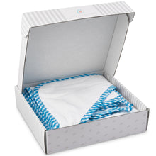 Load image into Gallery viewer, Large Hooded Towel with Gingham Trim and Washcloth - Gift Set for Kids