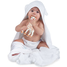 Load image into Gallery viewer, Large Bamboo Hooded Towel for Kids (with Ears) – Large White Gift Set