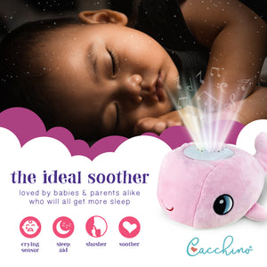 Cacchino's Baby Taylor Pink Soother Sleep Aid & Night Light Sound Machine with Cry Sensor and White noise